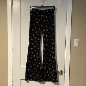 Vibe cotton bell bottoms with floral design